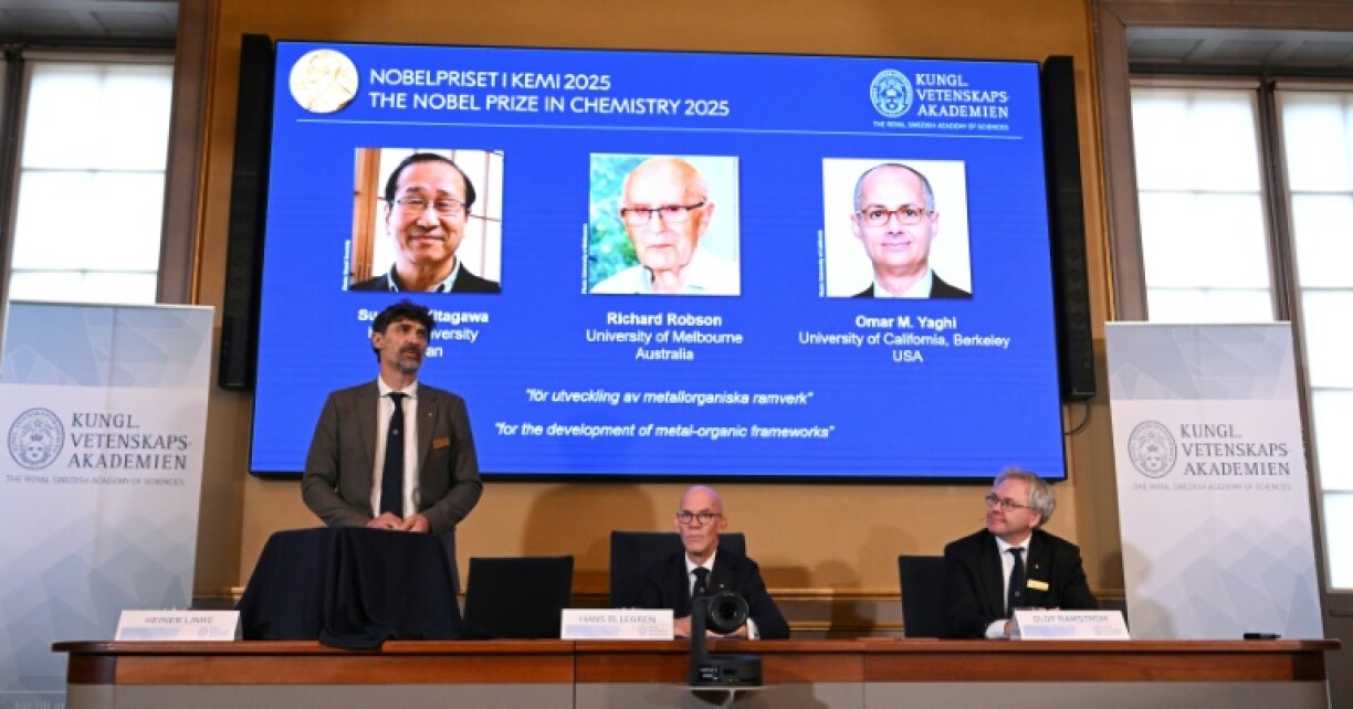The Nobel chemistry prize was awarded to trio for work on metal-organic frameworks