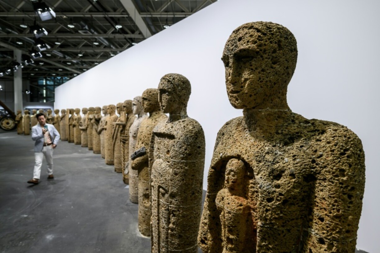 The 'Unlimited' section of Art Basel features 'Testimoni' by the Italian sculptor, painter and printmaker Mimmo Paladino