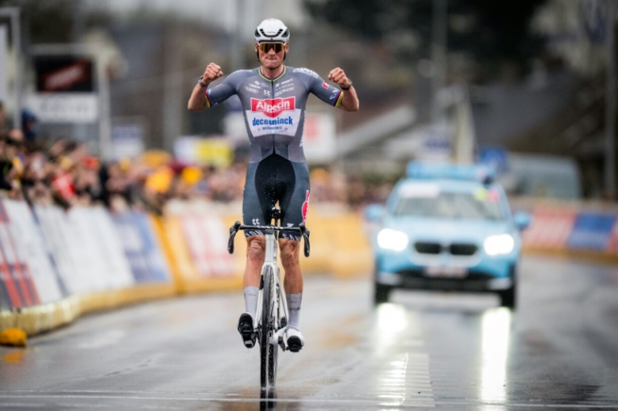 Alpecin-Deceuninck's Mathieu van der Poel won the E3 Classic in spite of being spat at