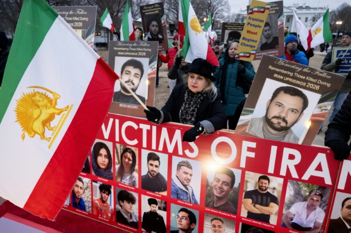 Veillée en mémoire des manifestants tués en Iran, à Washington le 16 janvier 2026