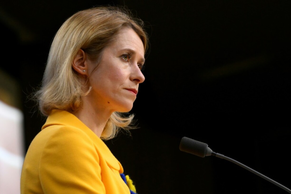 EU foreign affairs chief Kaja Kallas, pictured here in February, reaffirmed European support for Ukraine as she addressed the UN Security Council