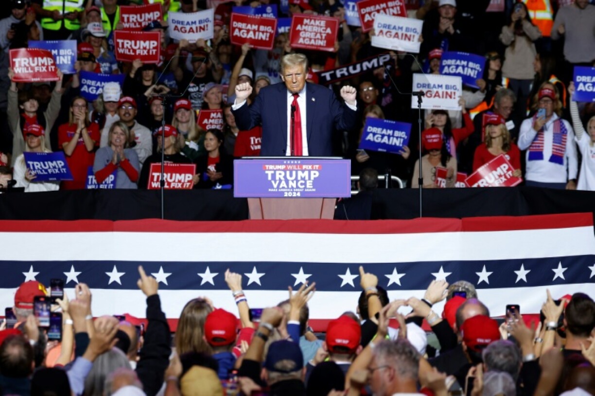 Donald Trump en campagne à Milwaukee, dans le Wisconsin, le 1er novembre 2024