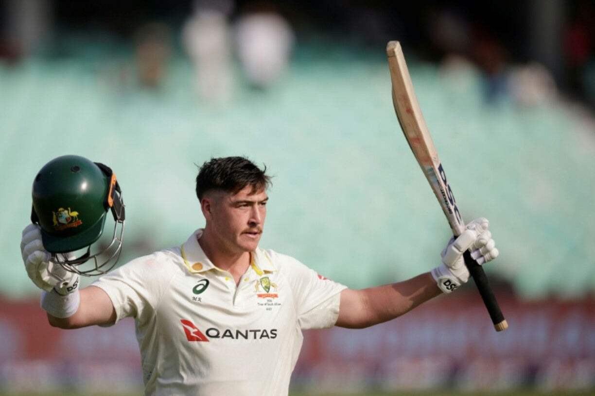 Australia's Matt Renshaw acknowledges the crowd after he scored a career-high 190
