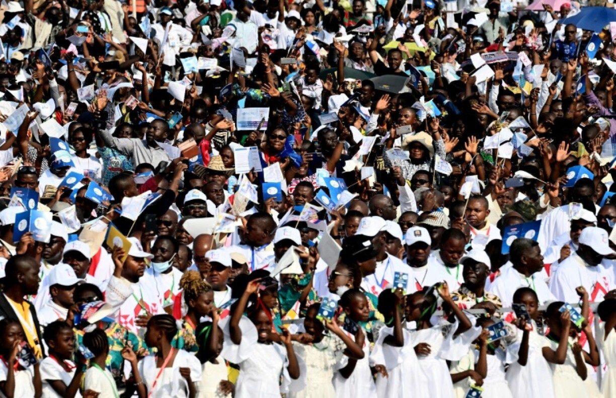 Up to a million Catholics attended a mass given by Pope Francis in Kinshasa, DR Congo, in 2023