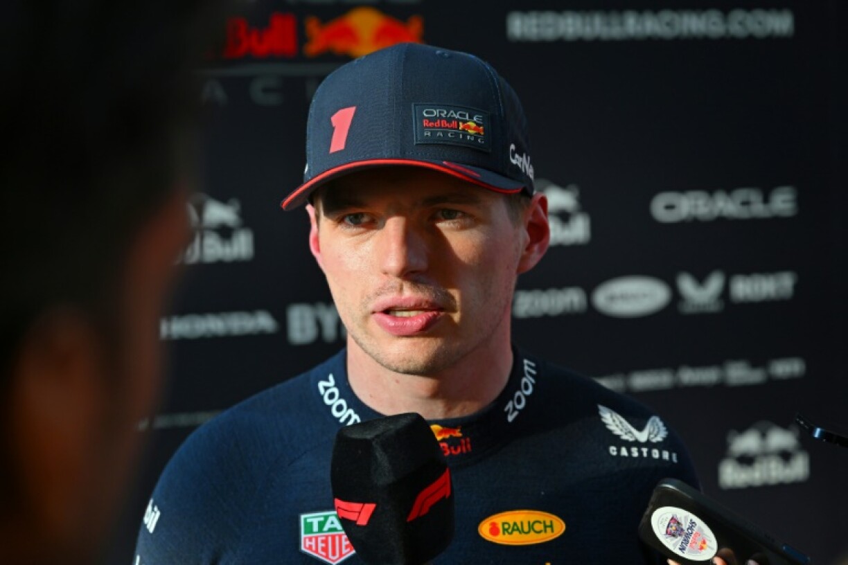 Le pilote néerlandais Max Verstappen après la deuxième session d'essais libres du Grand Prix de F1 de Miami, le 5 mai 2023 en Floride