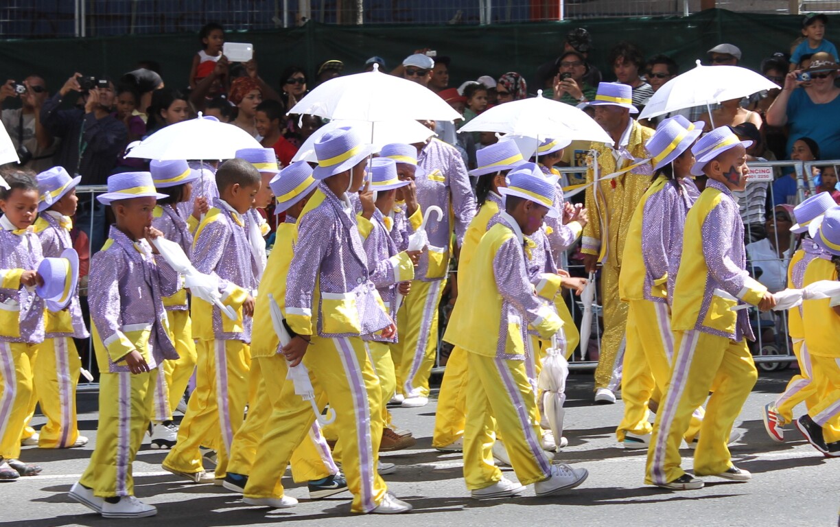 Children parade in Cape Town, South Africa during