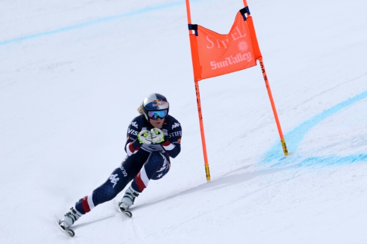 Lindsey Vonn goes through her paces in training ahead of the World Cup finals in Sun Valley, Idaho