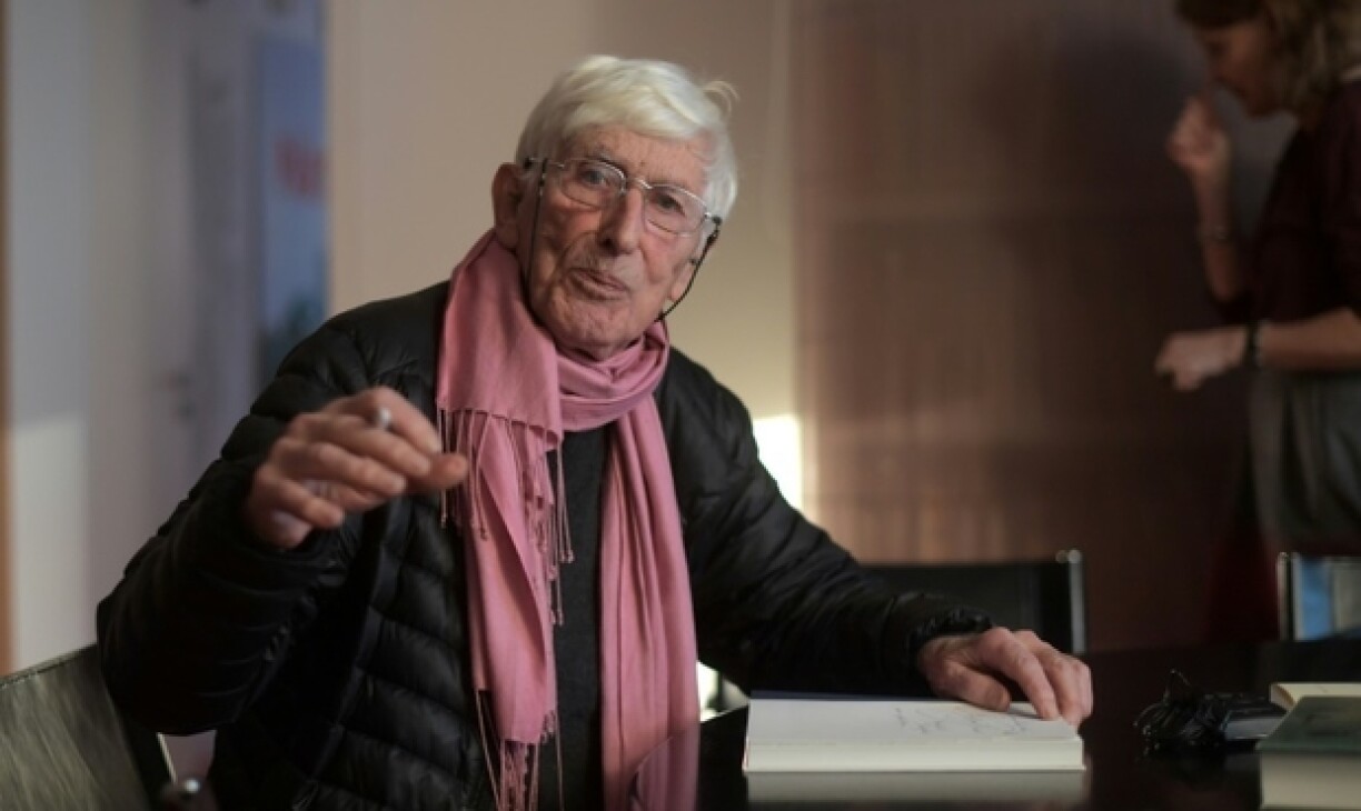 Le dessinateur et auteur Tomi Ungerer à Strasbourg le 24 novembre 2017