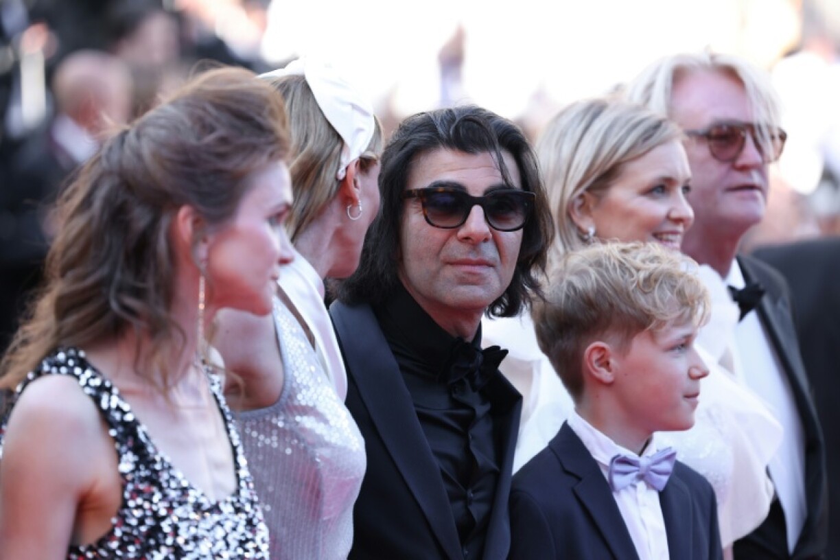 Turkish-German director Fatih Akin (centre) at the Cannes film festival