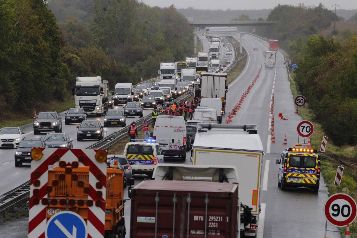 Une photo prise sur l'A31 au début de l'année 2021