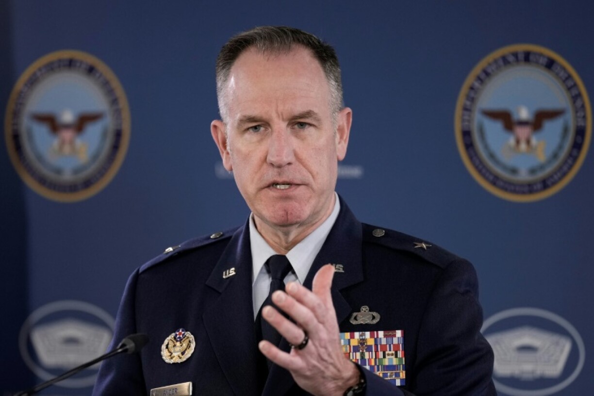 Le porte-parole du Pentagone, Pat Ryder, s'exprime lors d'une conférence de presse le 10 février 2023 à Arlington, Virginie.