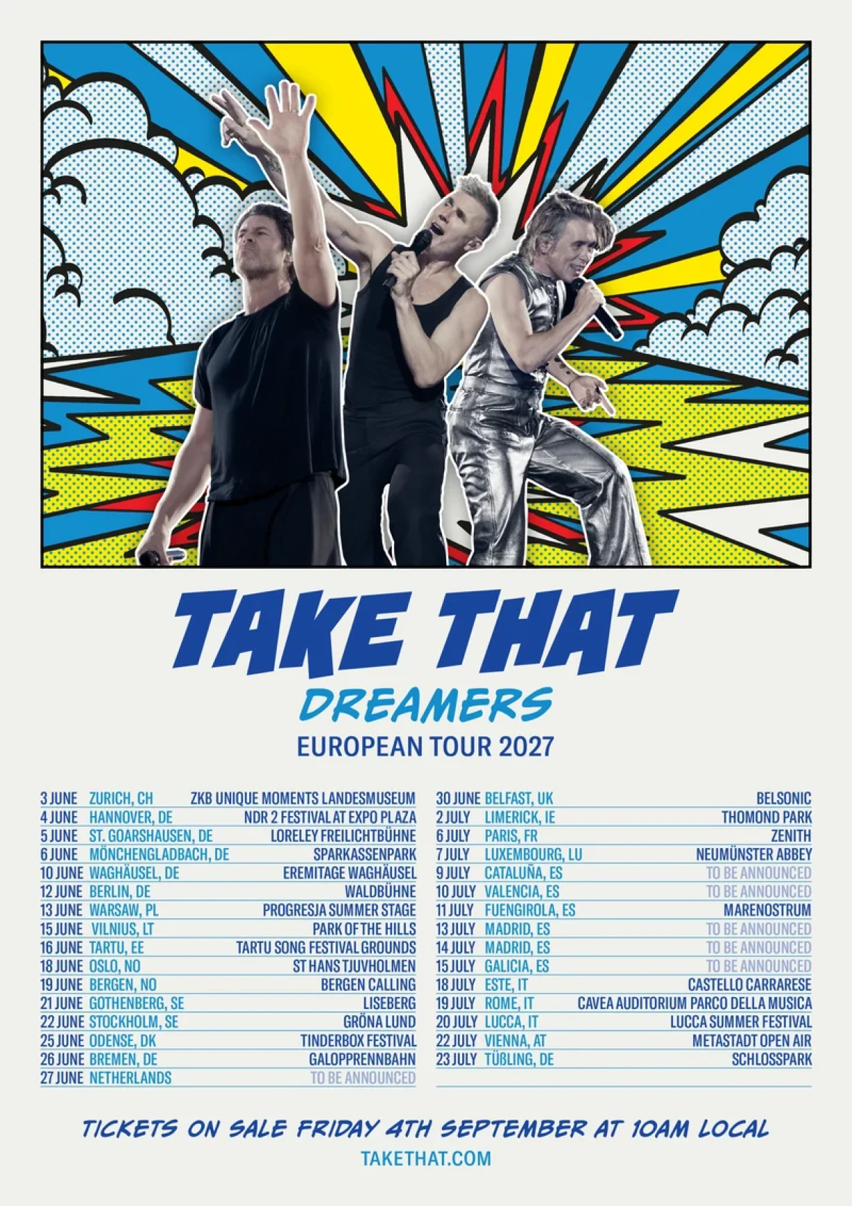 D'Affiche vun der "Dreamers"-Tour 2027