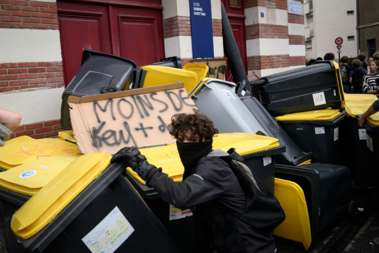 A blockade was underway at a school in Nantes