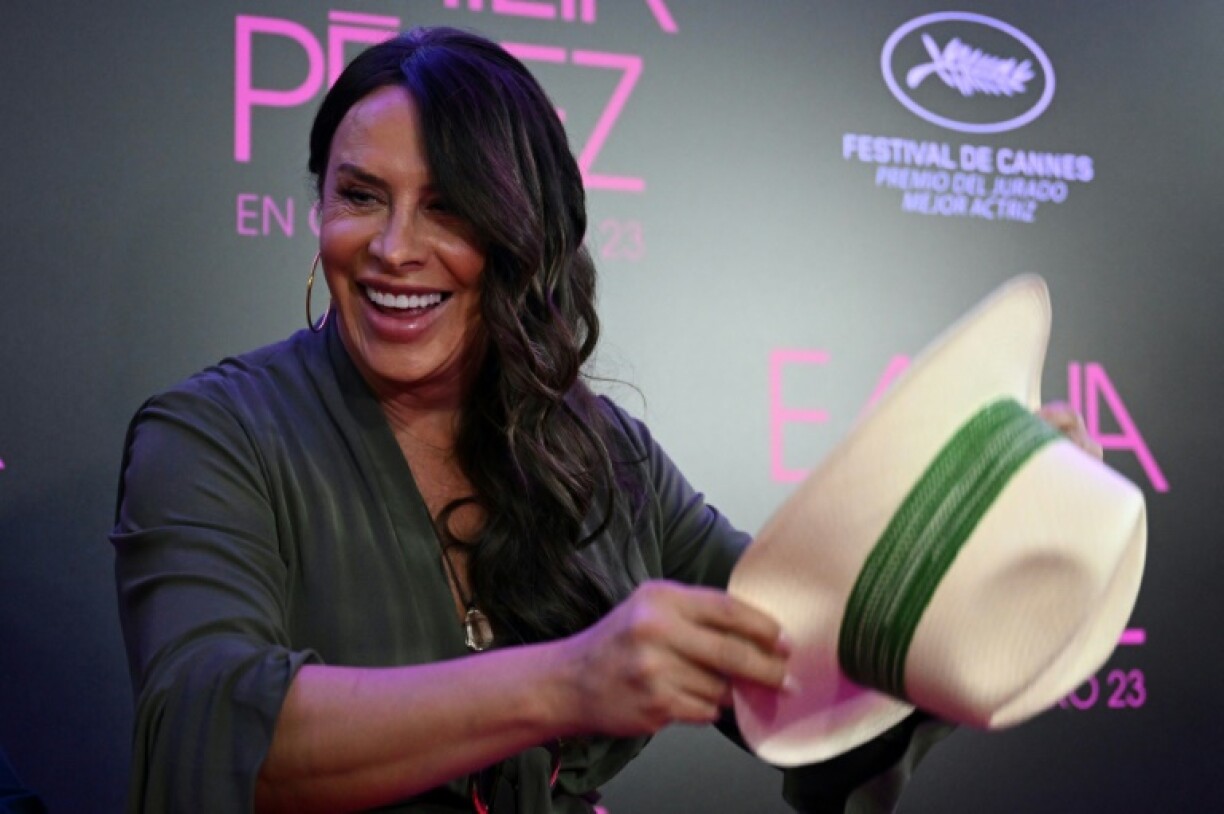 L'actrice espagnole Karla Sofia Gascon lors d'une projection d'