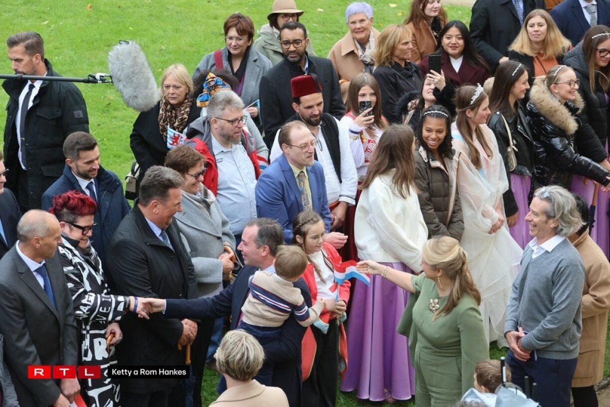 Mike McQuaide with Their Royal Highnesses the Grand Duke and Grand Duchess in Wiltz on 4 October 2025.