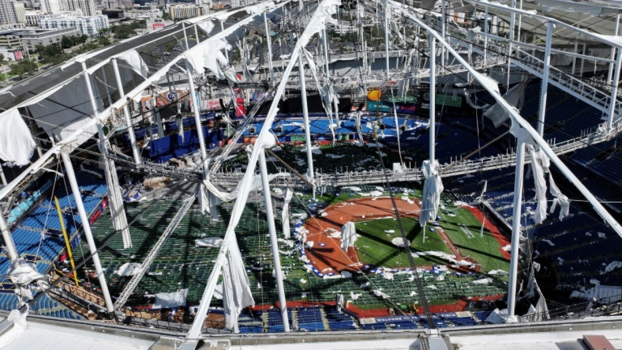 St. Petersburg, Florida, city officials voted to spend $22.5 million on repairs to the roof of Tropicana Field, the home ballpark of MLB's Tampa Bay Rays left in tatters after Hurricane Milton struck last year