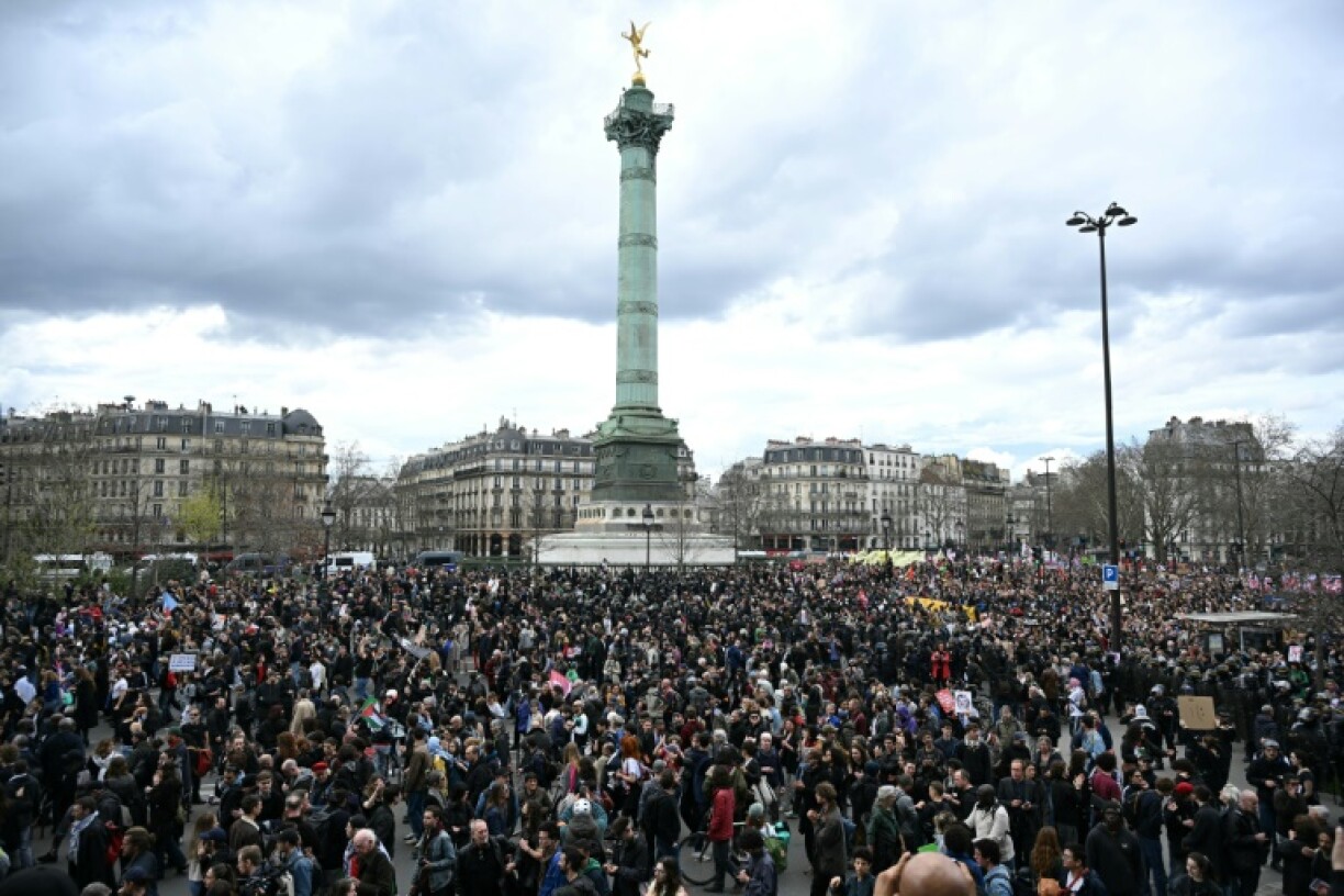 Nearly 91,000 people took part in protest across France, said the interior ministry