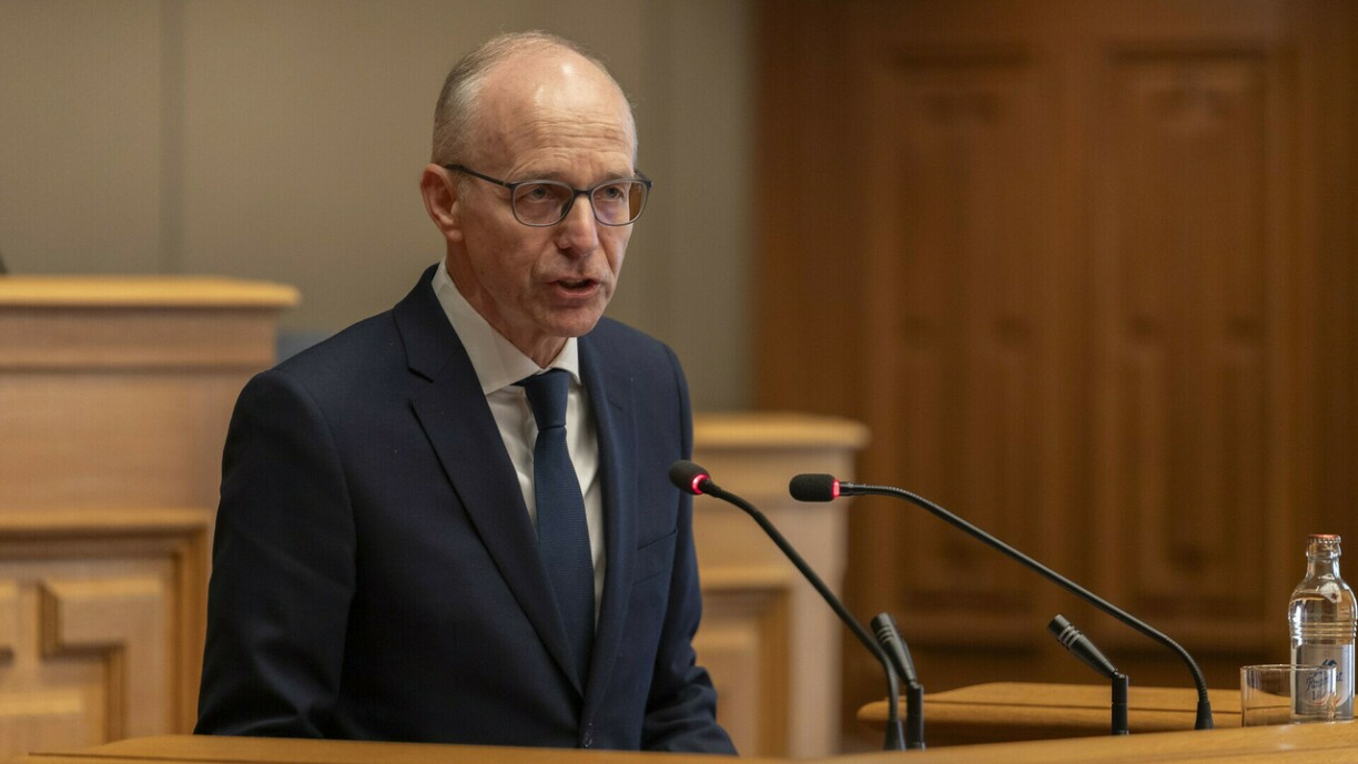 Luc Frieden lors de son discours sur la guerre en Ukraine le 4 mars 2025 à la Chambre des députés.