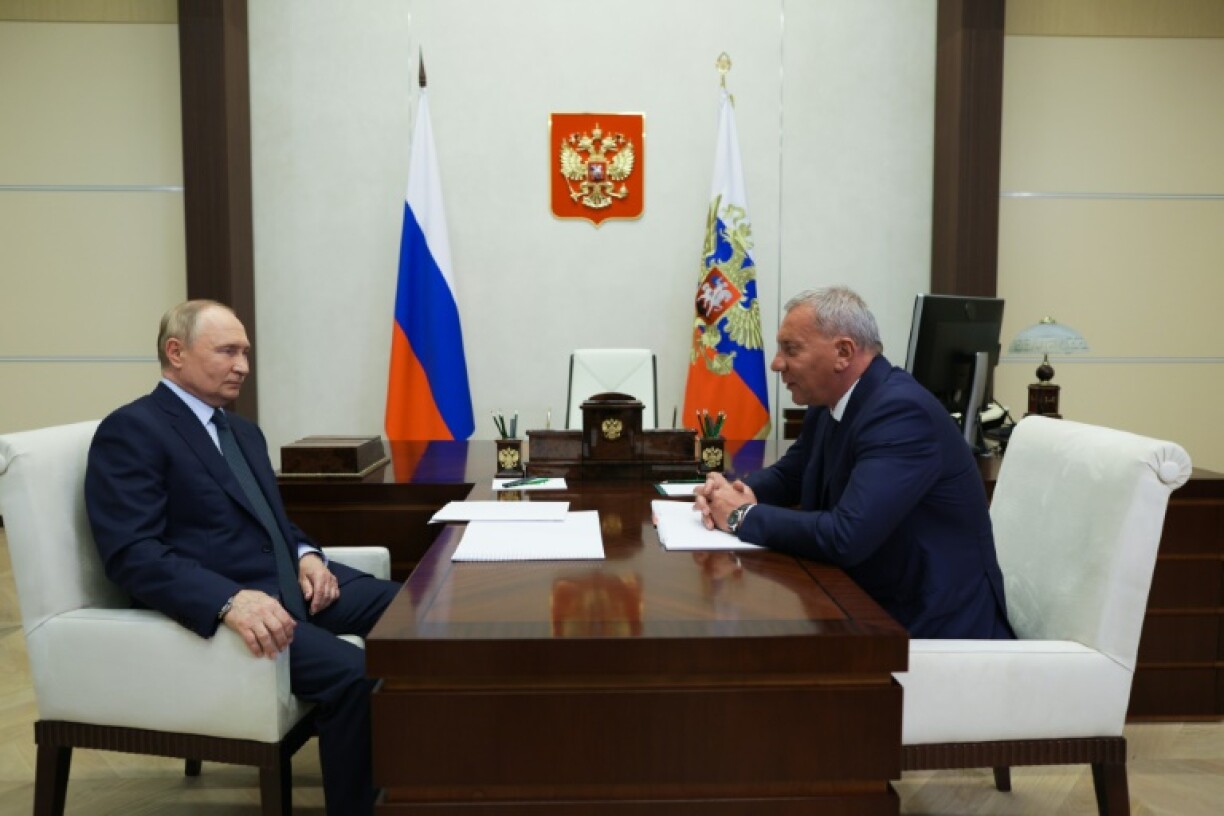 Sacked Roscosmos chief Yuri Borisov, shown here meeting with Putin in November 2024, is known for extravagant ideas to develop Russia's space programme, but presided over some high-profile setbacks
