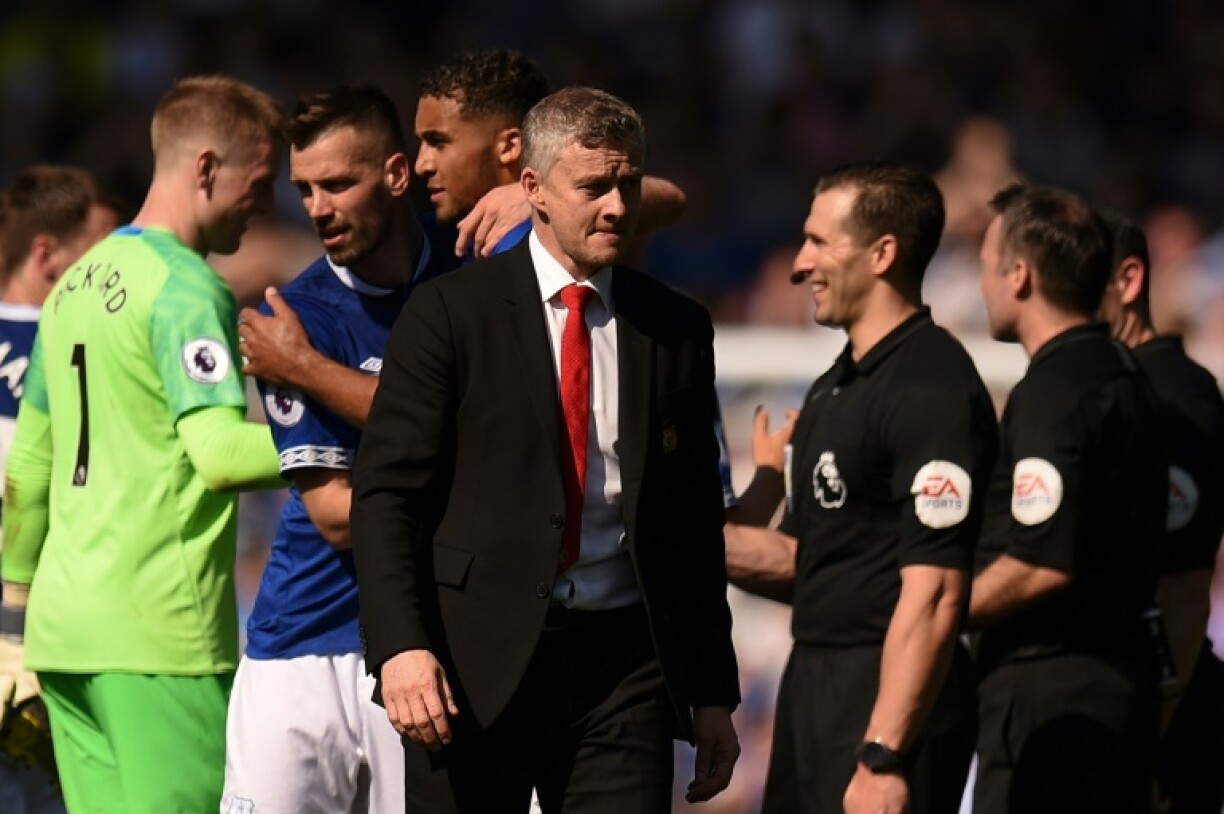 Den Trainer vu Manchester no der Defaite géint Everton.