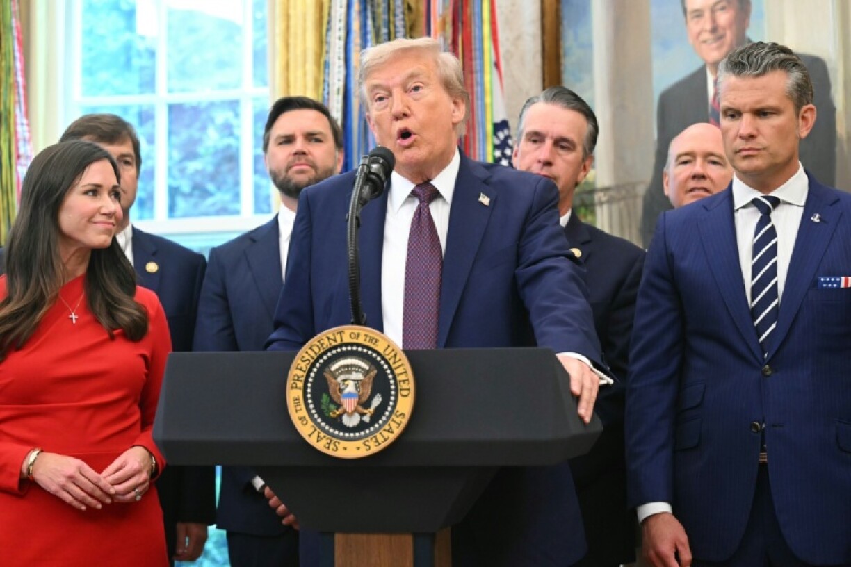 President Donald announces that US Space Command headquarters will move from Colorado to Alabama, in remarks at the White House on September 2, 2025