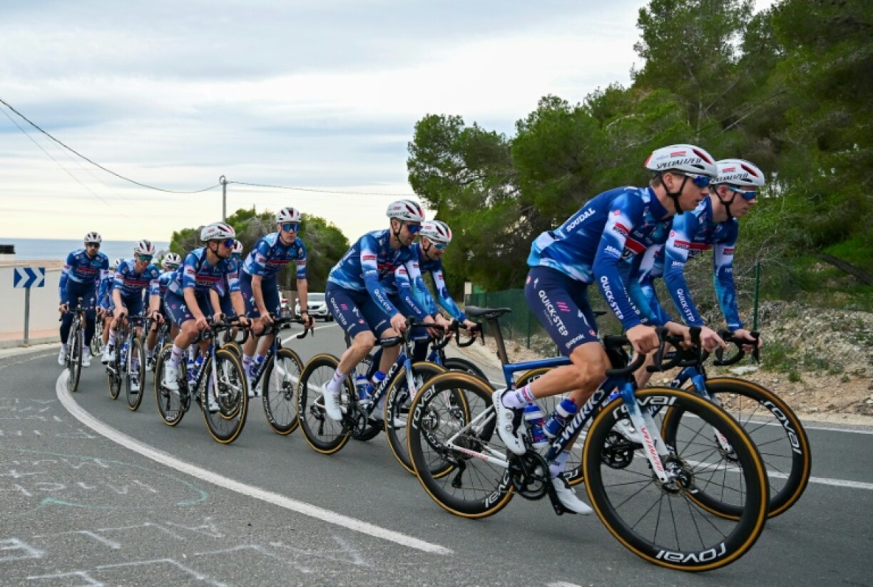The Soudal Quick-Step team on an outing in the Calpe region