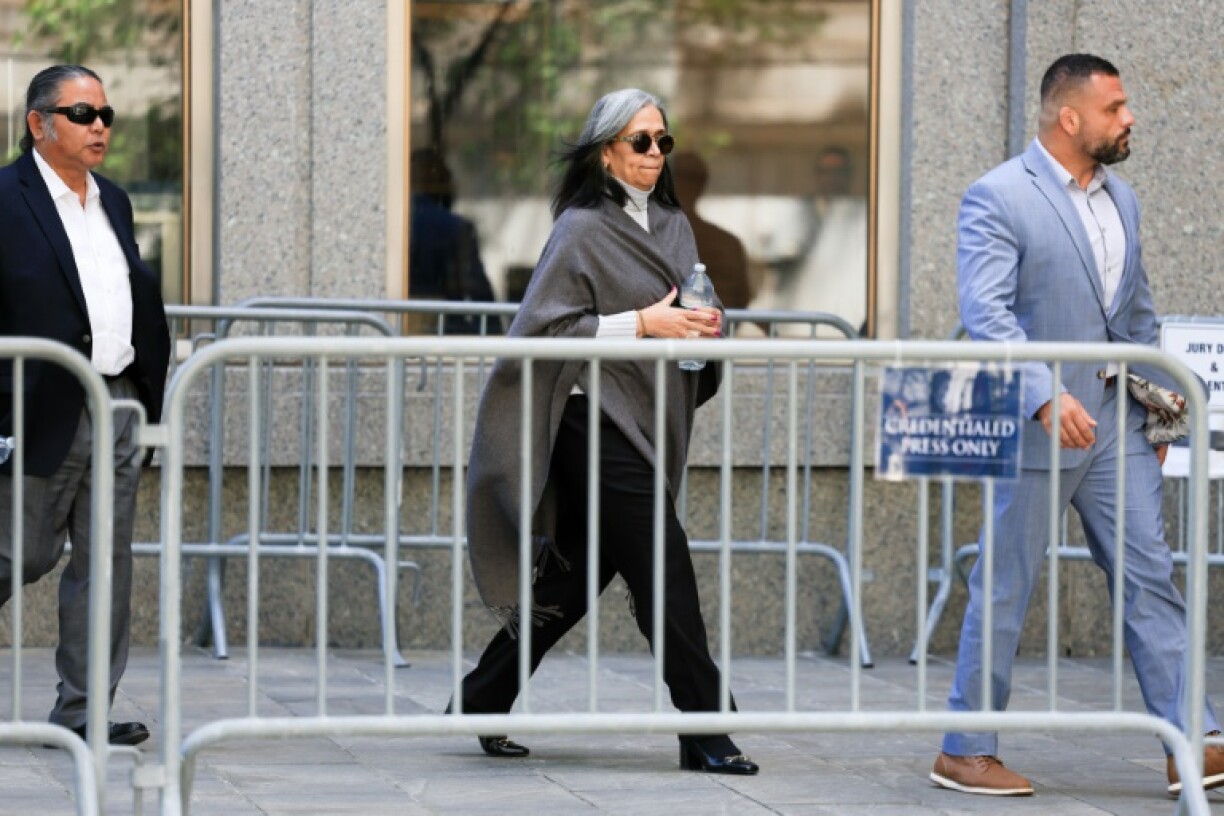 Regina Ventura, mother of Cassie Ventura, leaves the federal court after testifying for Sean