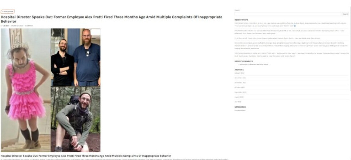 Capture d'écran du site