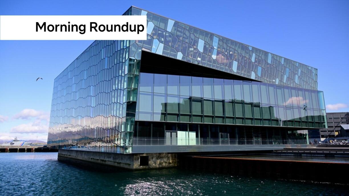 Picture taken on May 15, 2023 shows the Harpa Concert hall in Reykjavik, Iceland, the venue of the 4th Summit of the Heads of State and Government of the Council of Europe, on the eve of the two-day summit.
