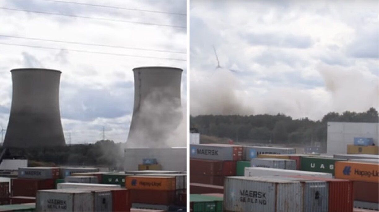 Les images impressionnantes de la destruction de deux anciennes tours de refroidissement à Genk (vidéo)
