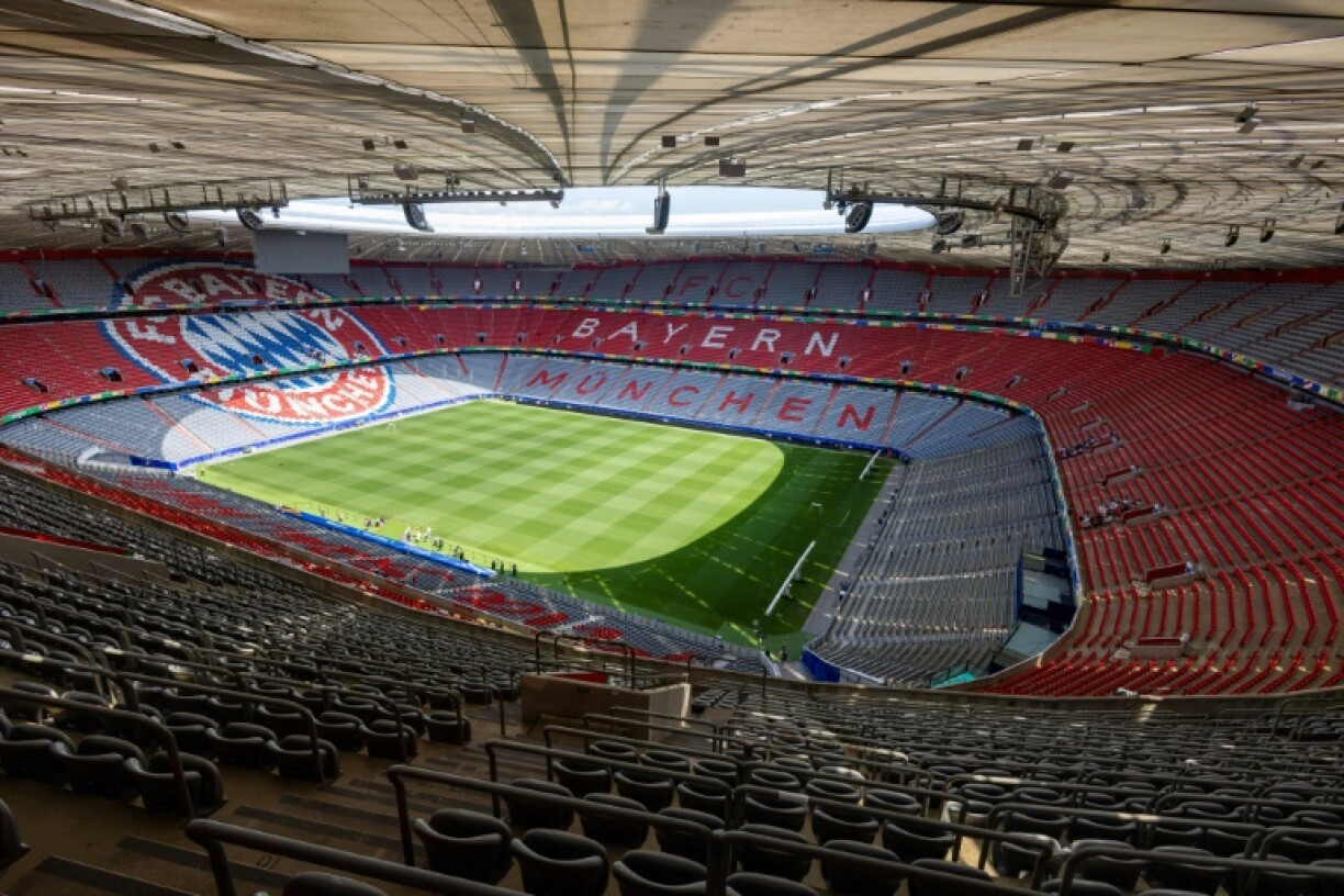 Vue intérieure du stade Allianz Arena lors d'une journée ouverte aux médias avant Euro-2024, à Munich, dans le sud de l'Allemagne, le 8 juin 2024