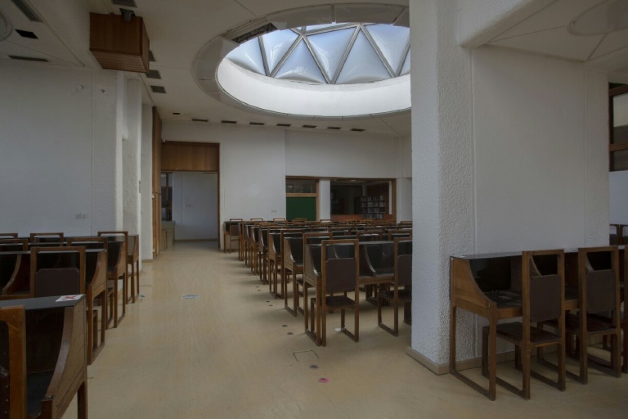 One of the Kosovo national library's reading rooms