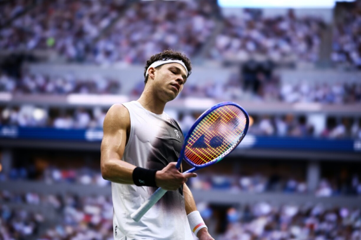 L'Américain Ben Shelton durant sa finale, perdue, contre l'Allemand Alexander Zverev, le 13 septembre 2026 à l'US Open