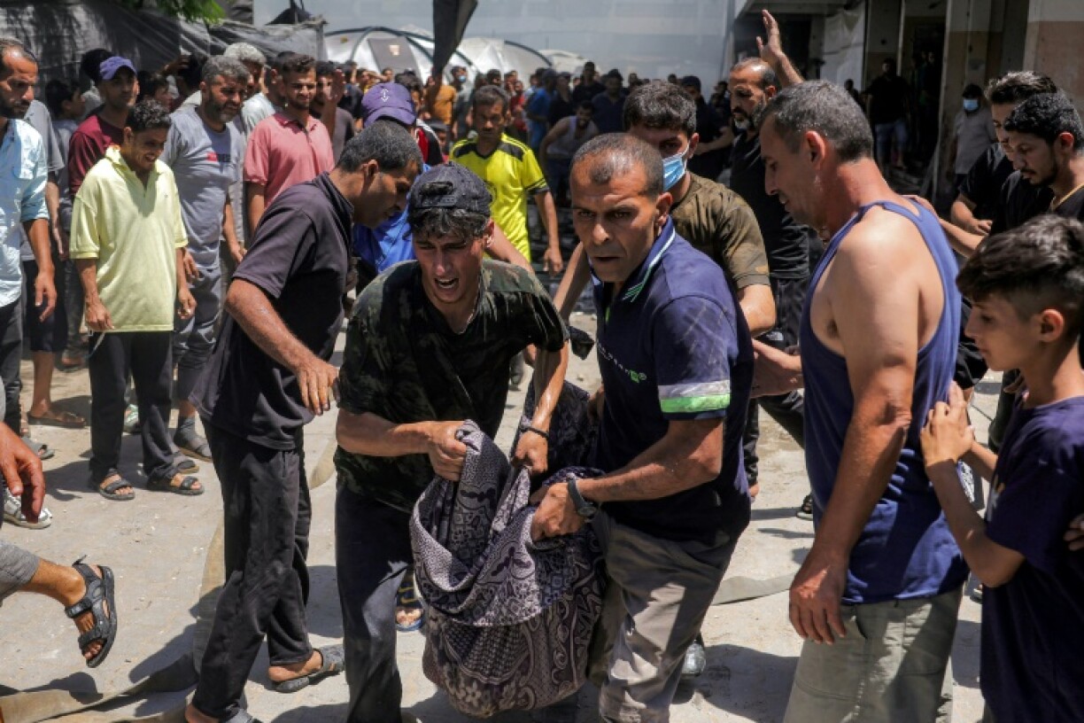 Gaza officials said an Israeli strike hit a UNRWA school in northern Gaza