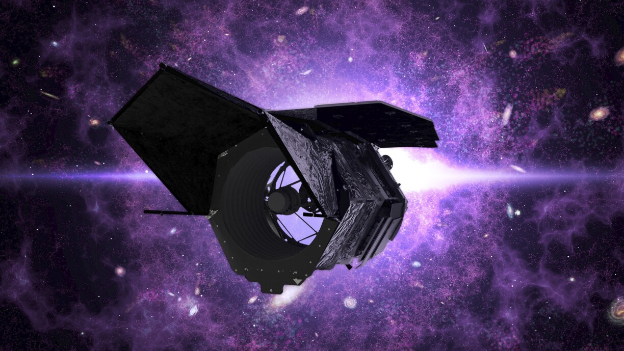 This NASA illustration released on May 20, 2020 shows NASA’s Wide Field Infrared Survey Telescope (WFIRST, now named the Nancy Grace Roman Space Telescope, after NASA’s first Chief of Astronomy. NASA is naming its next-generation space telescope currently under development, the Wide Field Infrared Survey Telescope (WFIRST), in honor of Nancy Grace Roman, NASA’s first chief astronomer, who paved the way for space telescopes focused on the broader universe.