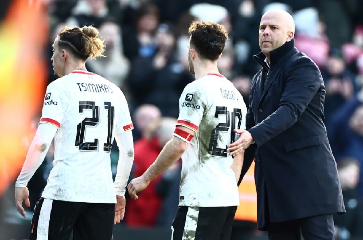 Arne Slot's (right)Liverpool were stunned by Plymouth in the FA Cup