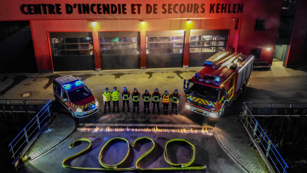 D'Silvester-Permanence vum CIS Kielen mat der Ekipp vun de Pompjeeën a vum First Responder