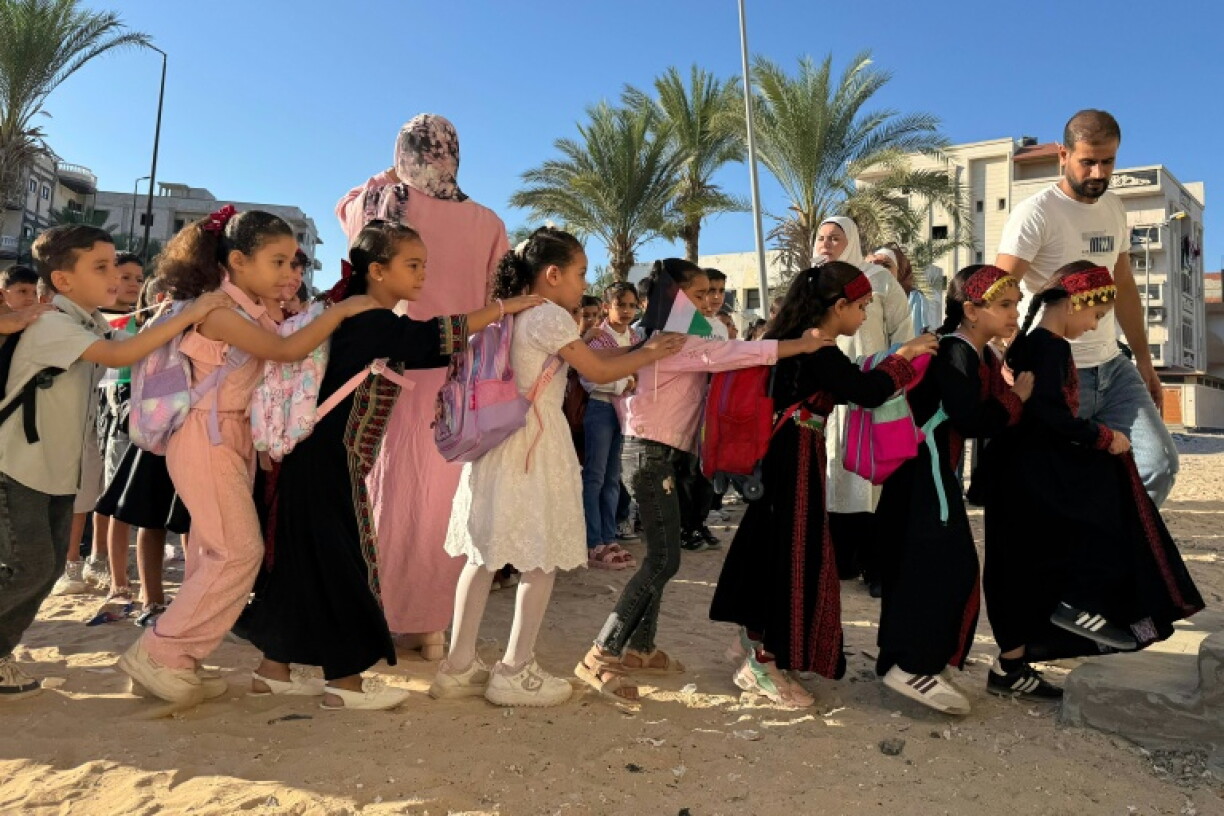 Children in Gaza itself only returned to classrooms in September for the first time since the war
