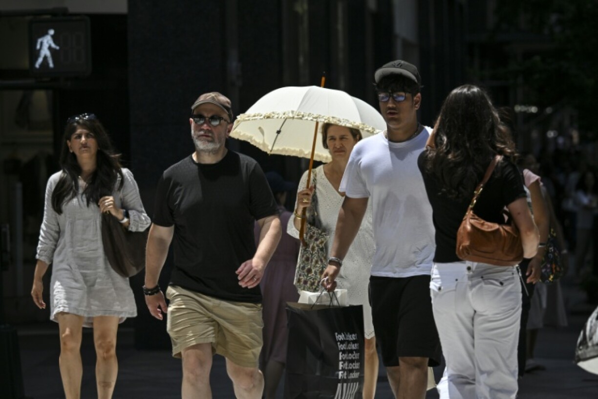 People brave extreme temeratures in New York City, as a scorching heat wave blankets much of the eastern United States