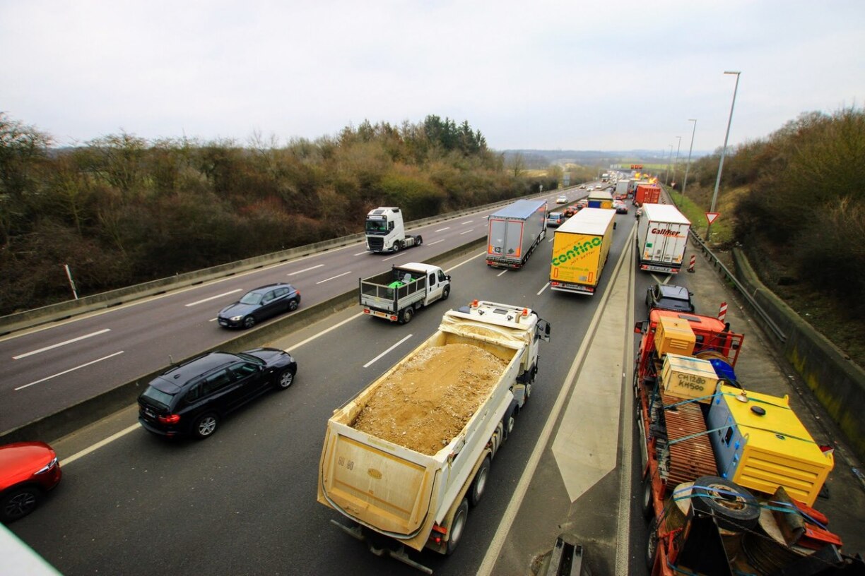 A traffic jam on the A3 in 2019.