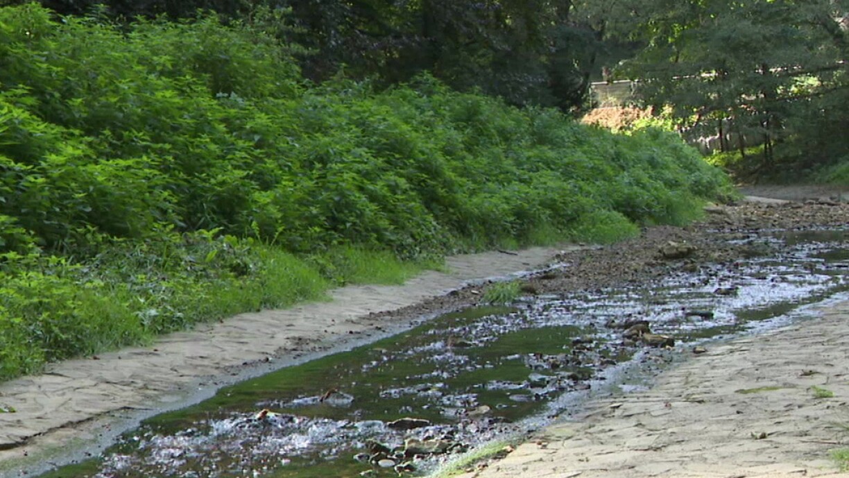 The Pétrusse river before the makeover project.