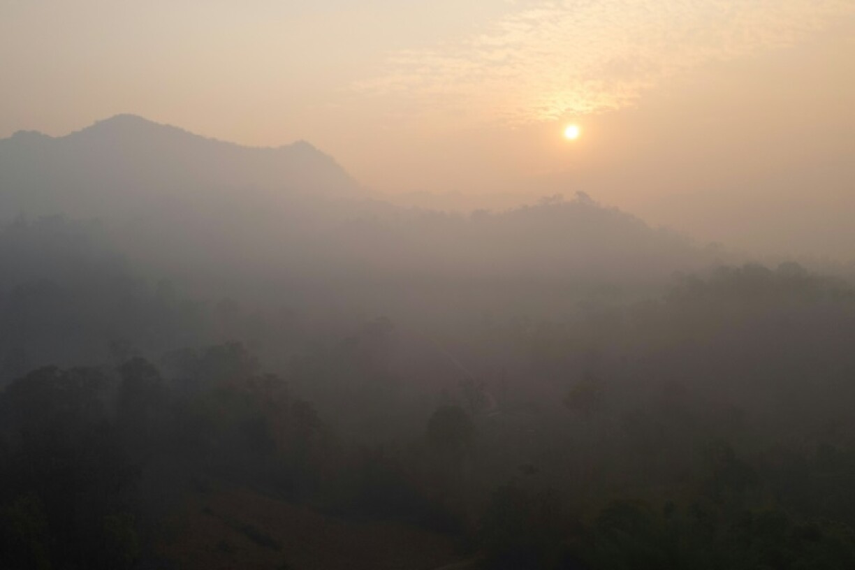 Smoke from the wildfires and nearby agricultural burning causes heavy air pollution in Thailand