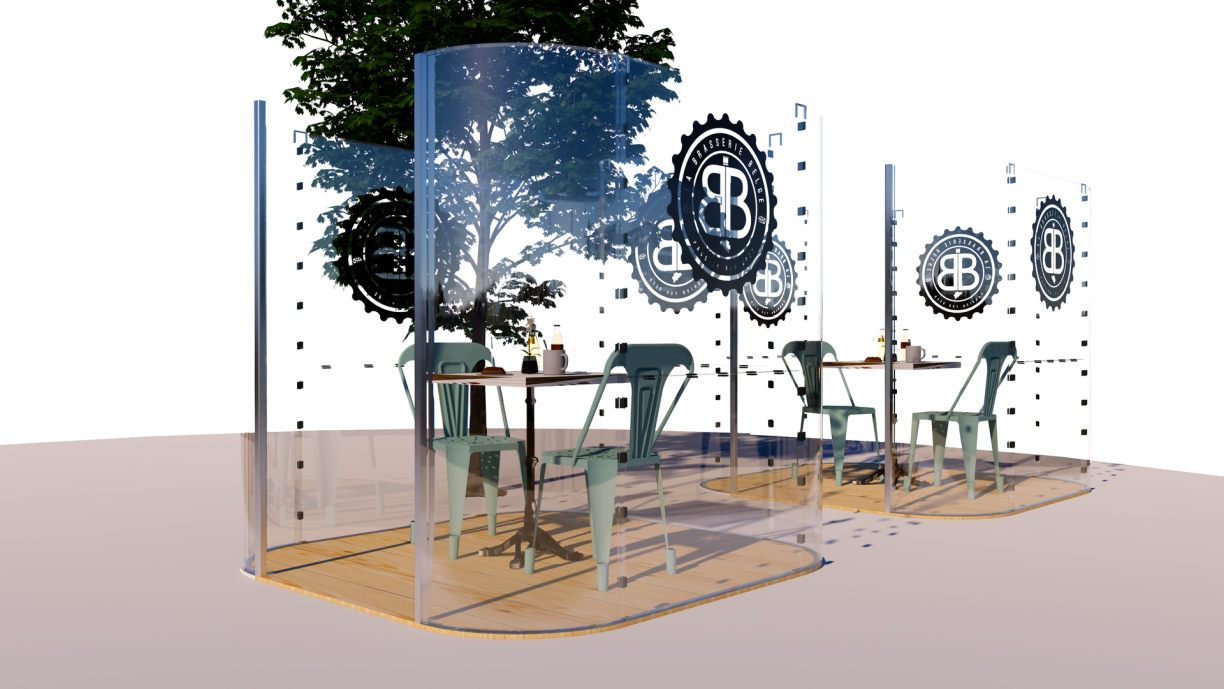 Le Plexi-Corner de Frédéric Tabary peut être installé à l'intérieur comme sur les terrasses.