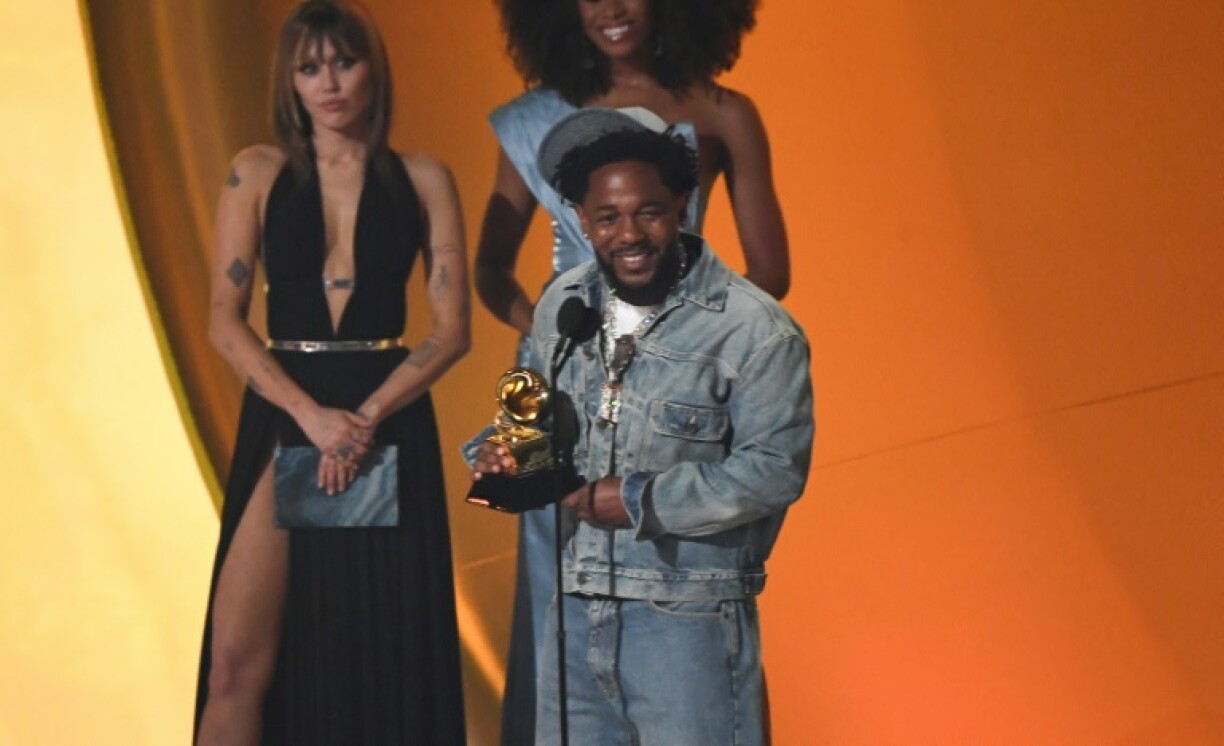 US rapper Kendrick Lamar won the Grammy for Record of the Year for 'Not Like Us'