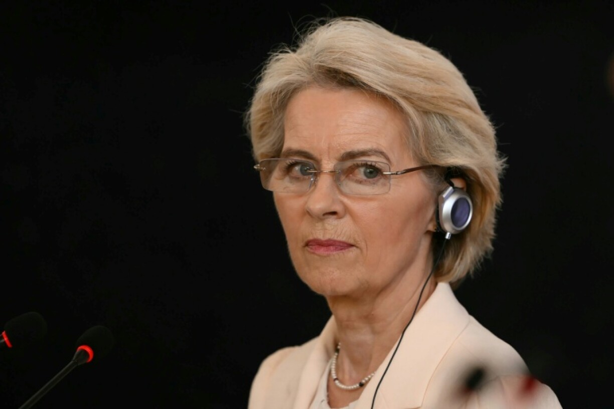 La présidente de la Commission européenne, Ursula von der Leyen, participe à une conférence de presse à Asuncion, le 17 janvier 2026