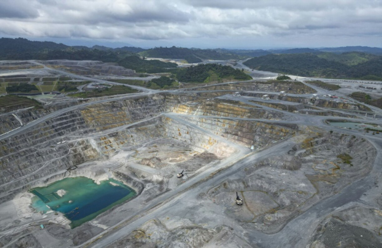 Aerial View of Canadian company First Quantum Minerals' copper mine in Donoso, Panama