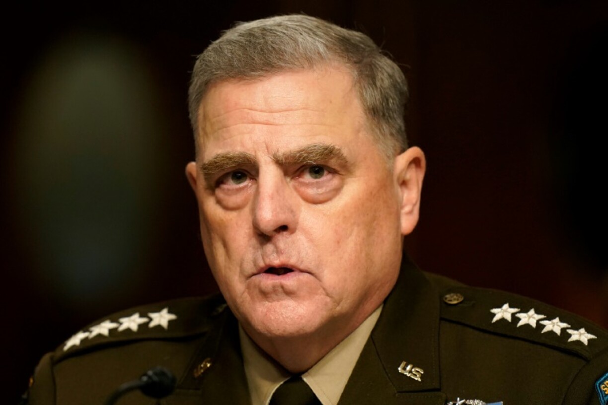 The Pentagon says security protection will be scrapped for former general Mark Milley, who is pictured speaking during a Senate hearing in September 2021, when he was the top US military officer