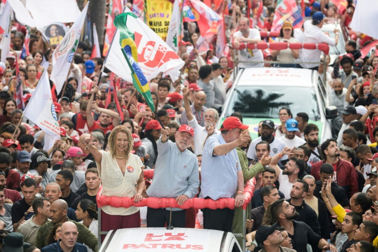 Lula is locked in a tight battle against right-wing senator Flavio Bolsonaro, 45, the son of former president Jair Bolsonaro