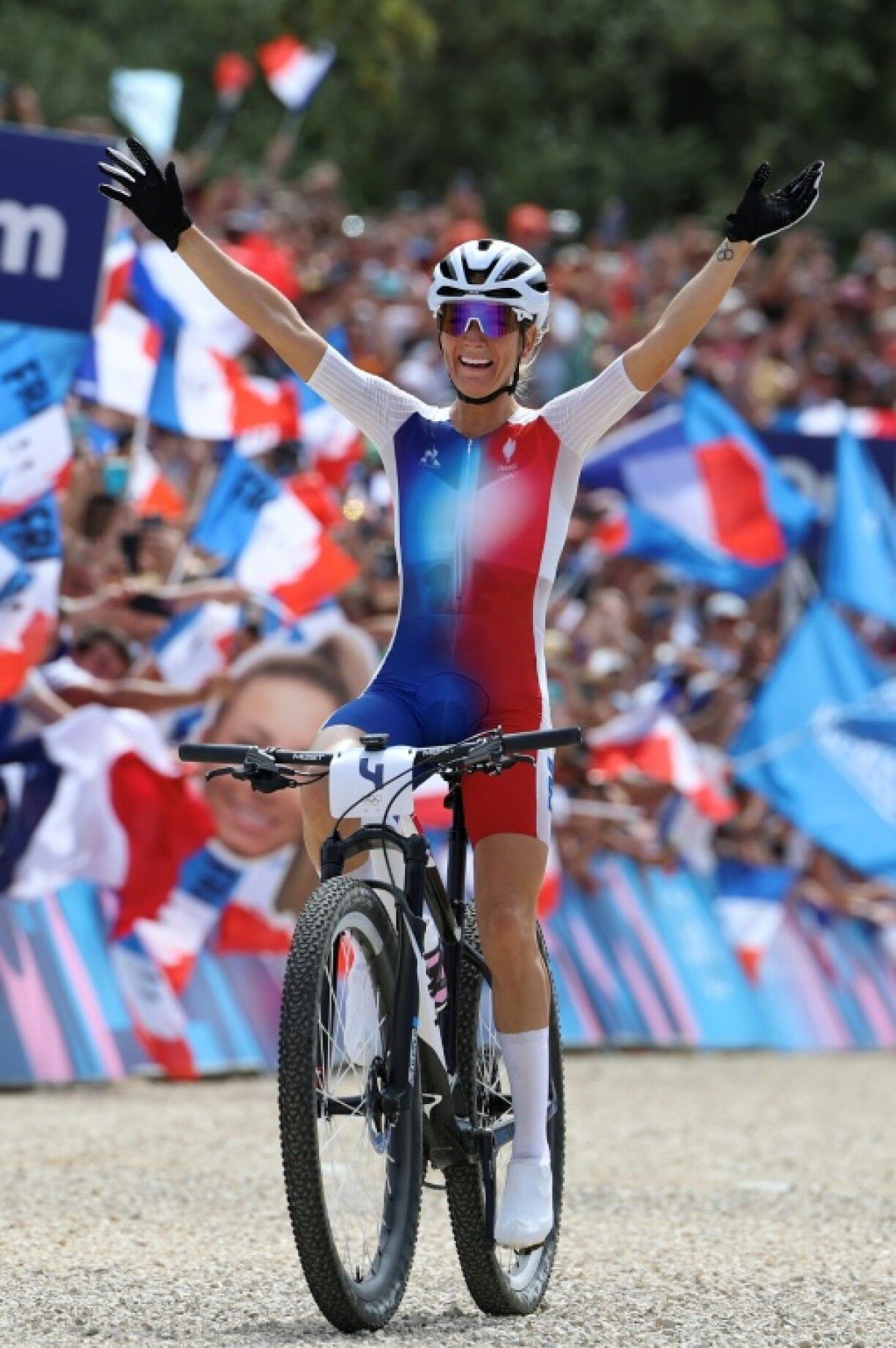 Pauline Ferrand-Prevot won gold at the 2024 Olympics in the women's cross-country mountain biking