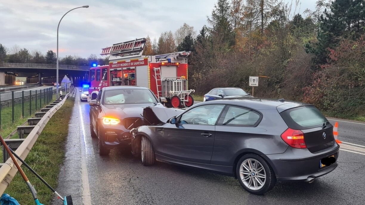 Accident tëscht Miersch an dem Rouscht.